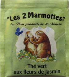 Les 2 Marmottes Th vert aux fleurs de Jasmin - a