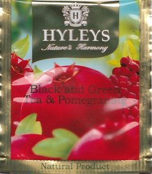 Hyleys Black and Green Tea & Pomegranate - a